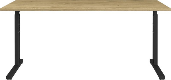 GERMANIA GW-PROFI 2.0 bureau 4252 zwart / kleinzoon eiken imitatie, breedte 160 cm, 4252-582