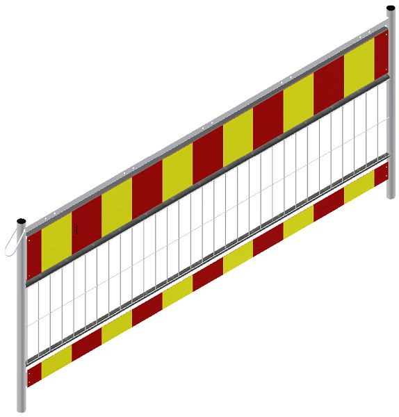 Schake-barrière hekwerk volgens TL, lengte: 2,40 m, folietype 2, rood/geel, 333242SK