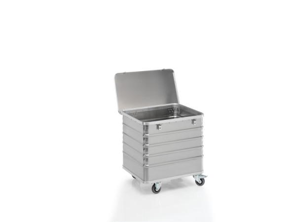 Gmöhling transportwagen met deksel + sloten G®-TRANS D 3008 / 235 l, aluminium, 220300830