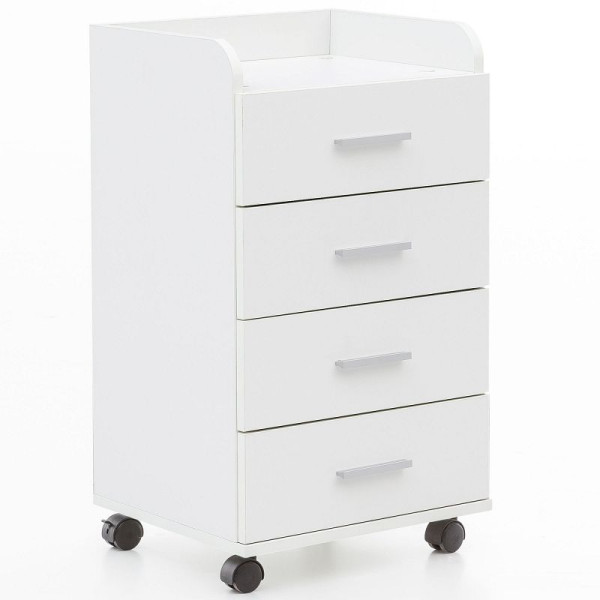 Wohnling rolcontainer 40 x 70,5 x 33 cm wit, WL5.748