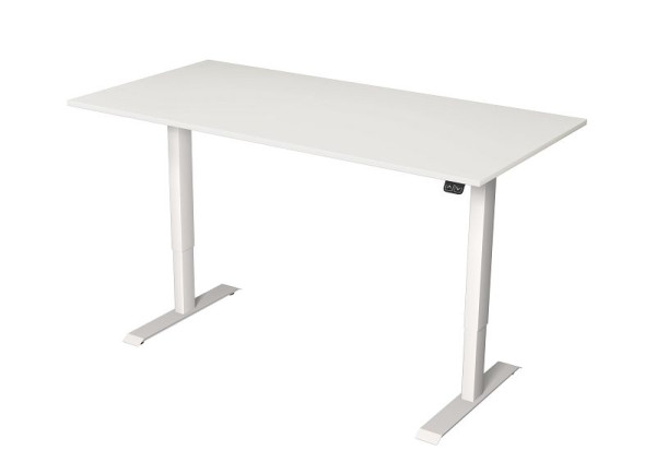 Kerkmann zit-statafel B 1600 x D 800 mm, elektrisch in hoogte verstelbaar van 720-1200 mm, wit, 10360010
