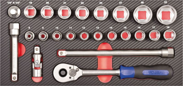 Projahn 1/2" gereedschapset inzet 24 delig, 5999-131