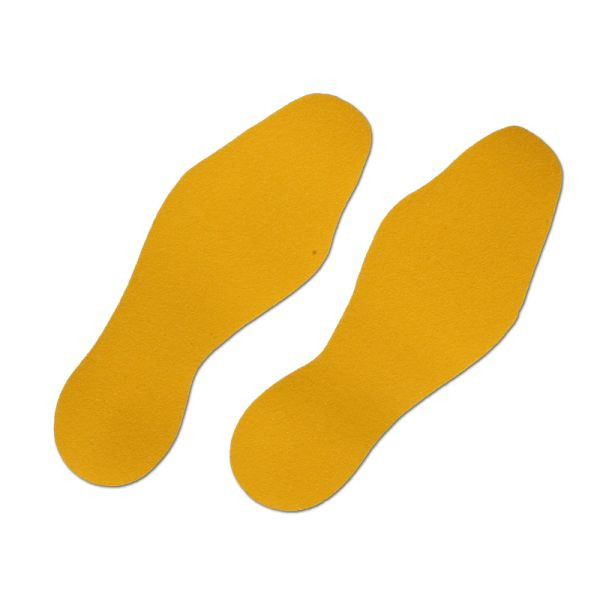m2 antislip bekleding informatiemarkering universeel gele schoenvorm 95x265mm (1 paar), VE: 10 stuks, M1GV10S1
