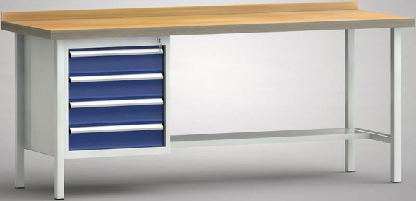 KLW standaard werkbank - 2000 x 700 x 840 mm L x D x H, WS118N-2000M40-E7029