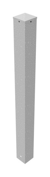 Schake afzetpaal stalen buis 100 x 100 x 3 mm vast, om in beton te plaatsen, thermisch verzinkt, zonder oog, 40100