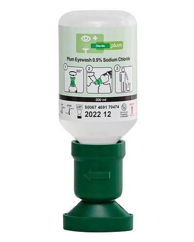 Plum Augenspülflasche MONO mit 200 ml 0,9 %iger Kochsalzlösung (Natriumchlorid), VE: 0,2 Liter, 145539