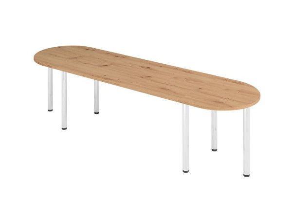 Hammerbacher placemat K2, blad: knoestig eiken, bestaande uit: 1 x VKP16, 2 x VKA60, 6 x VSTFK in chroom, VSETK2/R/C