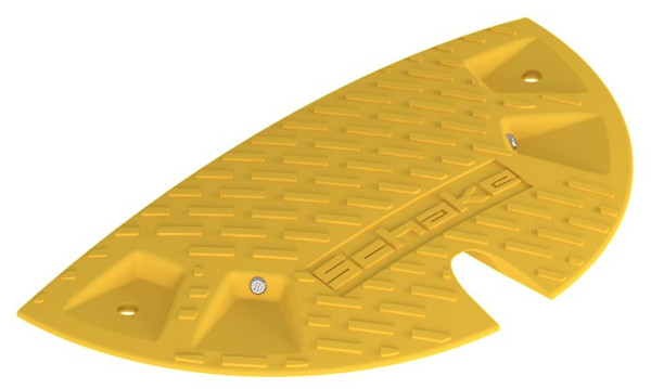 Schakedorpel van recycling, eindstuk, geel, hoogte: 30 mm, 3392-31E