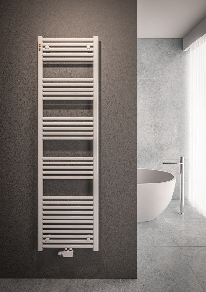 MERT badkamerradiator wit recht, 300 x 1500 mm, centrale aansluiting, 1-30x150-M