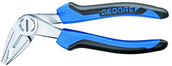 GEDORE Haakse combinatietang, verchroomd, met 2-componenten handgreepafdekkingen, 2276585