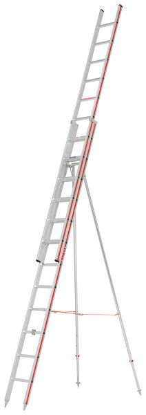 HYMER fruitboomladder, tweedelig volgens DIN 68363, 2x12 sporten, lengte ingeschoven 3,67 m / uitgeschoven 6,47 m, 305024