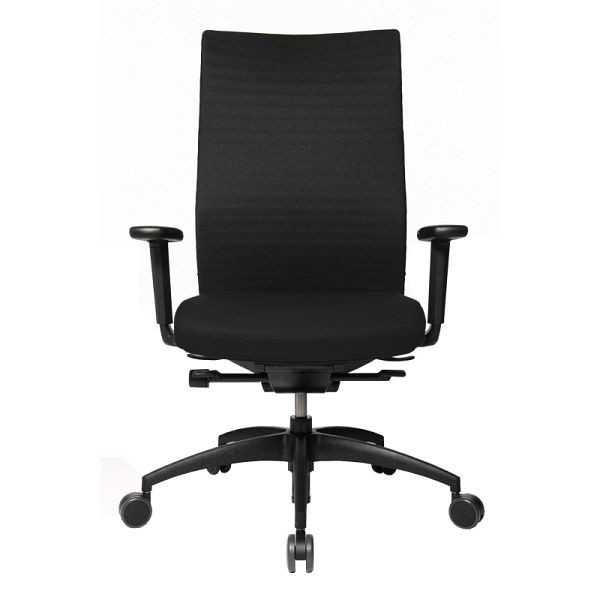 Lüllmann directiestoel Comfort E 100-3 Dondola, mesh rugleuning, kunststof onderstel, zwart, 216707