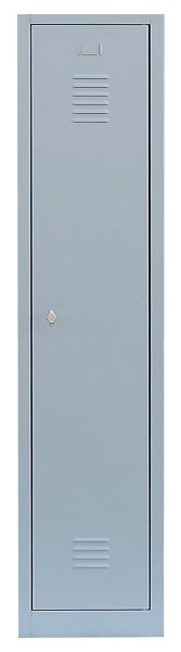 Lüllmann stalen kledingkast / kledingkast, 1800 x 415 x 500 mm, lichtgrijs/lichtgrijs, 515110