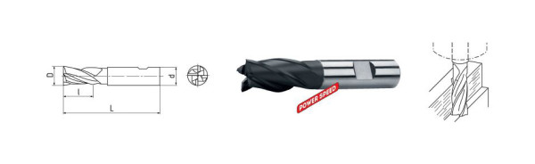 ELMAG HSSE PM vingerfrees DIN 844, Ø 14,0 mm (kort), 72608