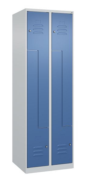 C+P Z-Spind Classic PLUS, 4 Abteile, 1850x600x500mm, 7035/5023, Zylinderschlösser, 080003-204 S10014