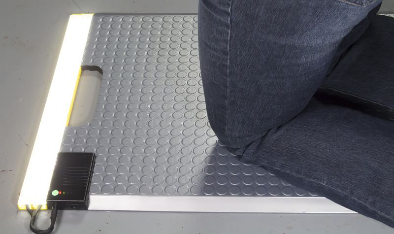 Ergomat draagbare "knee" LED, mat zilver, LED-INDPortable-S