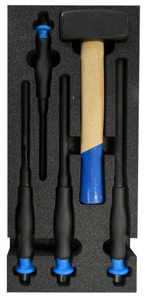SW-Stahl werkplaatswagen assortiment, hamer, pin punch, 5 stuks, Z3013-35