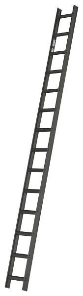 HYMER dakladder, RAL 7016 antraciet gecoat, 14 sporten, lengte 3,90 m, 409214