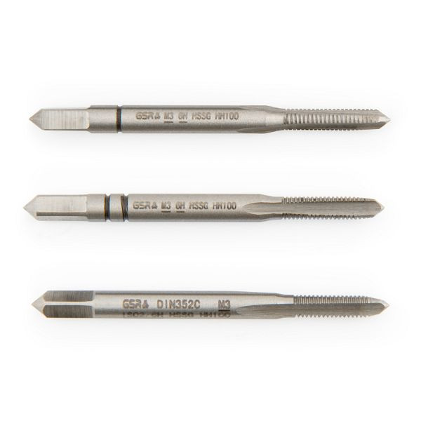 GSR handtapset metrische draad DIN 2184-2 (DIN 352) rechts HSS-G M 2,5, 00105110