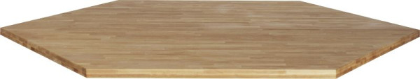 RAU massief beuken zeshoekig paneel, kantlengte 1250 mm x S 40 mm, B-125-125-40