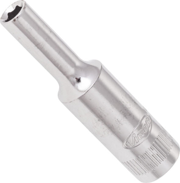 VIGOR dopsleutelinzet, lang, hol vierkant 6,3 mm (1/4 inch), buitenzeskantprofiel, 4 mm, V2533N