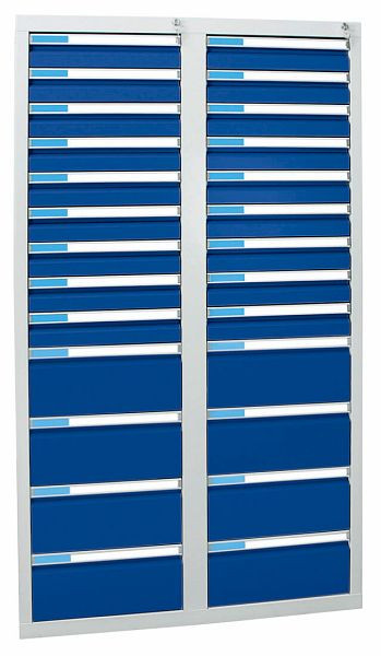 stumpf ladekast serie ESTA, RAL 7035/5010, 26 laden (18x100, 8x200 mm), 7604774