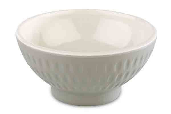 APS schaal -ASIA PLUS-, Ø 7,5 cm, hoogte: 3,5 cm, melamine, binnenkant: crème, glanzend, buitenkant: grijs, mat, 15400