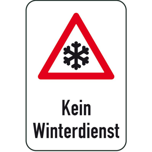 Steen HGS winterbord/verkeersbord Geen winterdienst, 500x750mm, 14740