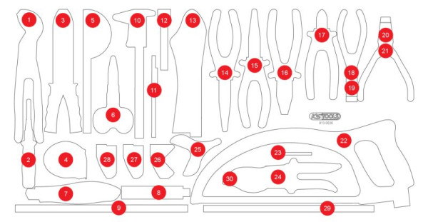 KS Tools Leeg schuiminzetstuk voor 813.0030, 813.0030-97