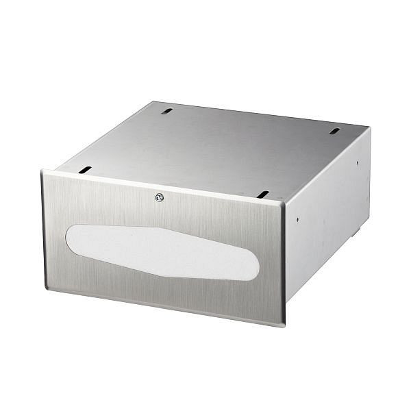 Air Wolf papieren handdoekdispenser voor 300 gevouwen papieren handdoeken, Sigma-serie, H x B x D: 150 x 300 x 299 mm, geborsteld roestvrij staal, 20-100