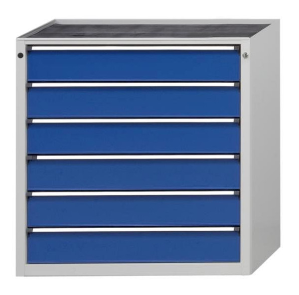 ANKE ladekast; 910 x 675 x 980 mm; RAL 7035/5010; Kuip met antislipmat; 6 laden, 610.202