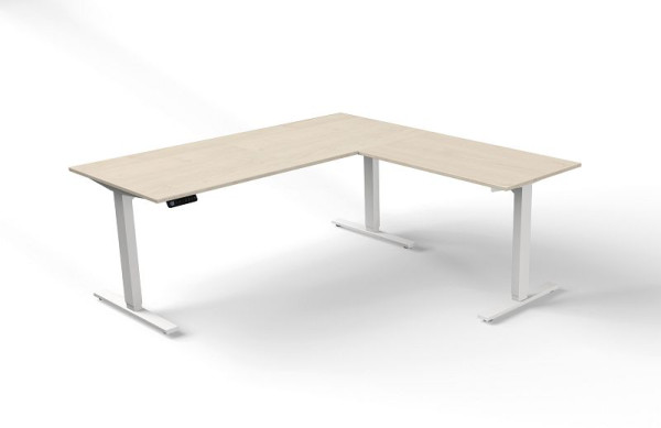 Kerkmann zit-statafel B 1800 x D 800 mm met aanbouwelementen, elektrisch in hoogte verstelbaar van 720-1200 mm, Move 3, kleur: esdoorn, 10382350