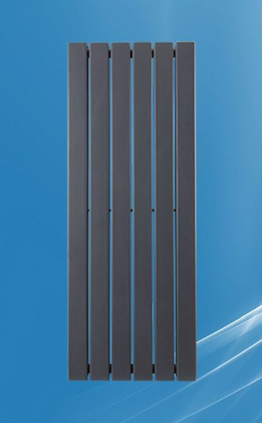 West Heiztec designradiator ARES VERTICAAL DUBBELE LAAG, antraciet / RAL 7016, EN442 75/65 - 20 C° 1449W, DPVA5321600