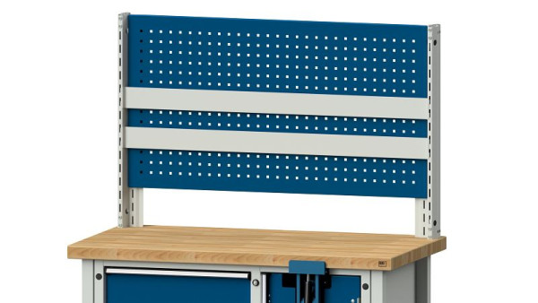 ANKE werkbanken basisstructuur systeemopbouw, 1250 x 107 x 800 mm, RAL 7035/5010, 340.313
