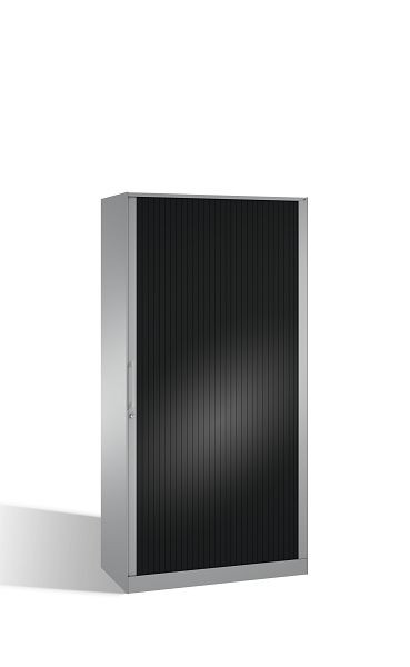 C+P rolluikkast Asisto, H1639xB1000xD435mm, kleur: wit aluminium / zwartgrijs, beugelgreep, 4 niveaus, 143012-000 S10037