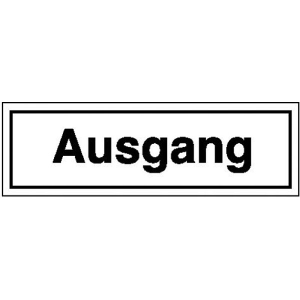 Stein HGS HGS informatiebord voor bedrijfsidentificatie, uitgang, 250x70mm/film, zelfklevend, 21.5358