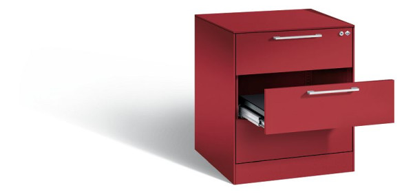 C+P archiefkast Asisto, H710xB562xD600mm, kleur: robijnrood, beugelgreep, 146274-322 S10064
