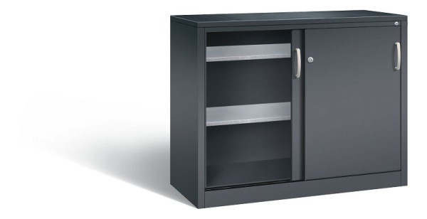 C+P schuifdeurkast Acurado, H1000xB1200xD500mm, kleur: zwart-grijs, 2056-092 S10020