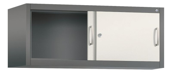C+P bovenkast Acurado, H500xB1200xD500mm, kleur: vulkaangrijs / parelwit, beugelgreep, 1 niveau, 2054-00 S10092