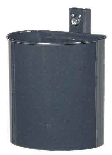 Renner halfronde afvalcontainer ca. 20 L, ongeperforeerd, voor wand- en paalmontage, verzinkt en gecoat, antraciet ijzermica, 7057-03PB DB703
