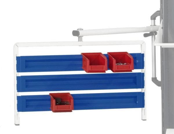 ANKE-steunrail voor opbergdozen met open voorkant; 615x80 mm; RAL 7035; max. 3 rails per zijde, elk kan worden uitgerust met een lengte van 560 mm; voor montage op basisframe