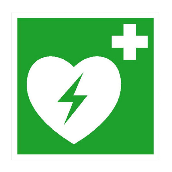 Stein HGS HGS Rescue Shield Automatische Externe Defibrillator (AED), 150 x 150 mm, folie, zelfklevend, 38.0167