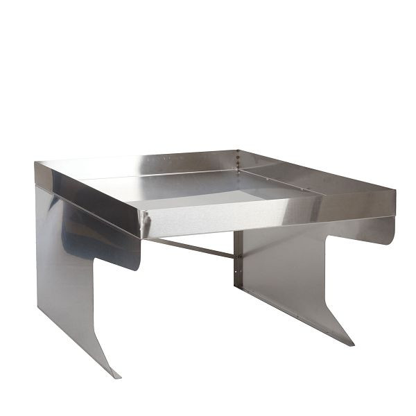 Mendler XL robotmaaier garage met plantenbak HWC-G60, dakafdak voor grasmaaier, metaal 47x70x100cm, RVS, 96823