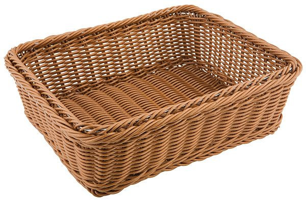 APS GN 1/2 mand, 32,5 x 26,5 cm, hoogte: 10 cm, polypropyleen, lichtbruin, met RVS-draad in de rand, 40272