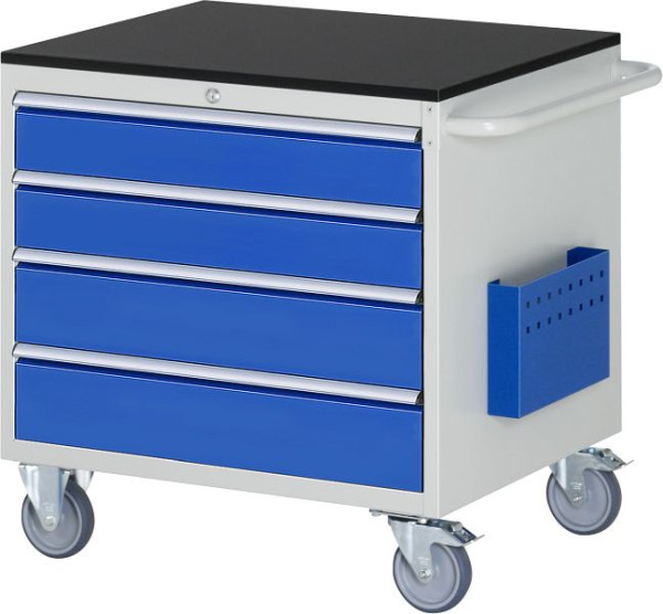 RAU montagewagen serie 7000, B770 x D650 x H790 mm, werkblad voorzien van melamineharscoating, laden: 2xH120, 2xH150 mm, 15-XL3.6A-M.11