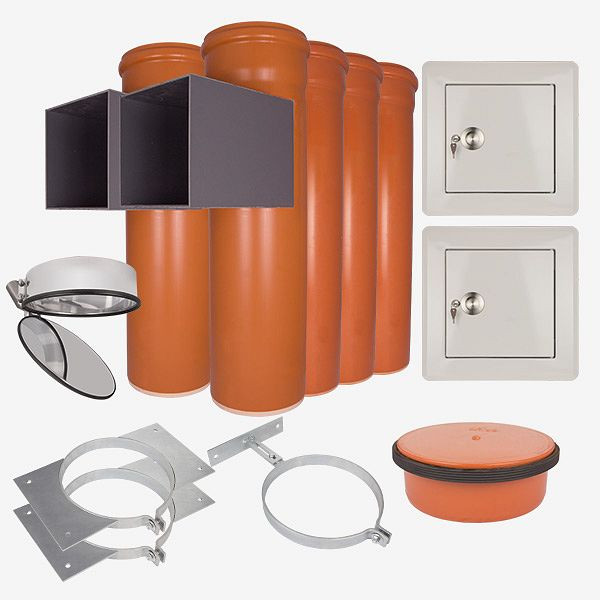 HKW wasafvoersysteem complete set 4, PVC, schachtlengte: 5,10 meter, Ø 300 mm, 23008N