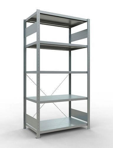 Schulte legbordstelling, basisveld, 5 opbergniveaus, kruisschoor, vakbelasting 250 kg, 1060 x 636 x 2000 mm, 278749