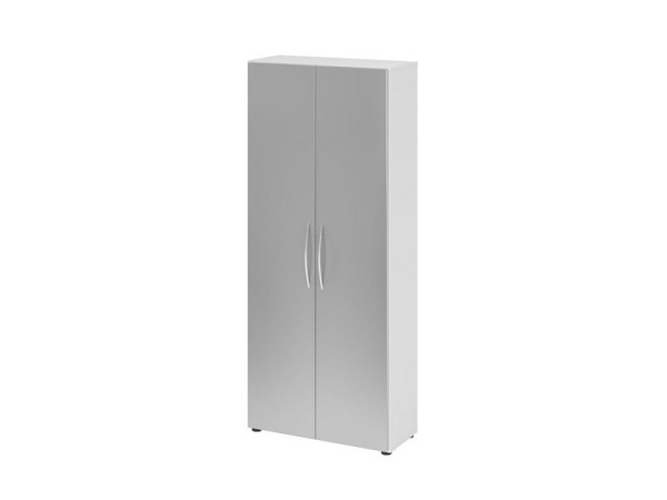 Hammerbacher kast 5OH 34, 6cm diep BM wit/zilver, V4100/W/S/BM