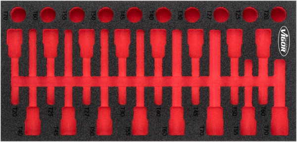 VIGOR 2-componenten zachtschuiminleg, afmetingen inzet / lademaat: S (188 x 393 x 35 mm), gebruik: V5095, V5095-L