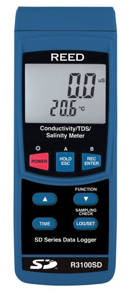 REED Data Logger gelöste Teilchen (TDS), Leitfähigkeit, Salinität, R3100SD